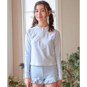 水着 1枚で着られる！ラッシュガード＆フリルパンツ水着セット キッズ 子供 女の子