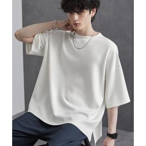 tシャツ Tシャツ メンズ ルーズ ハイポンチ サイドスリット ドレープS/Sカットソー｜ZOZOTOWN Yahoo!店