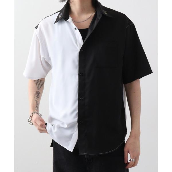 シャツ SUGGESTION H/S共地ネクタイ付き刺繍シャツ メンズ レディース