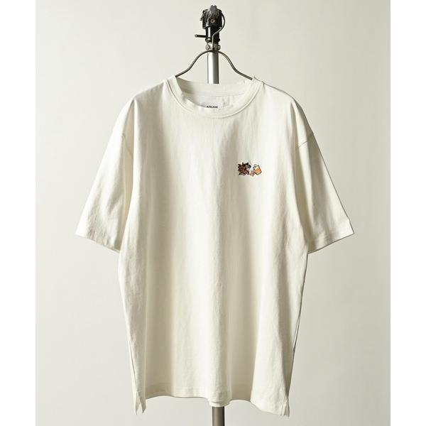 tシャツ ATELANE/16/-OE天竺ワンポイント刺繍TEE（トラ、ヒョウ） メンズ レディース