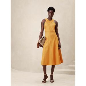 ワンピース BANANA REPUBLIC FACTORY STORE　　リネンコットンフロントクロスミディワンピース｜zozo