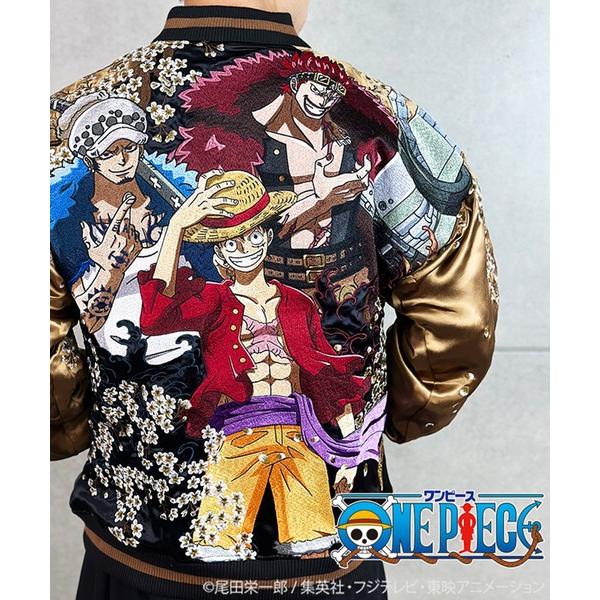 スカジャン 「ONE PIECE×絡繰魂/ワンピース×カラクリダマシイ」最悪の世代 三船長リバーシブ...