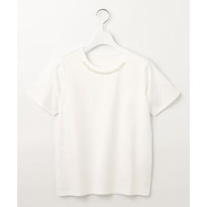 tシャツ Tシャツ レディース 「UVケア」 パールネック Tシャツの商品画像
