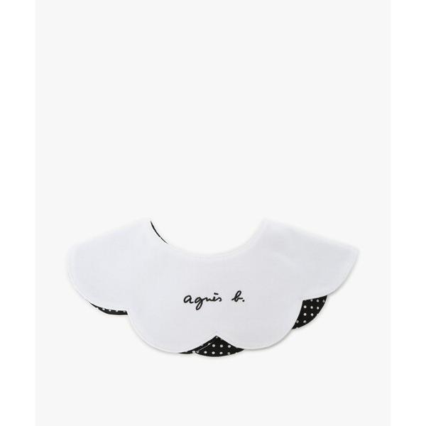 スタイ よだれかけ ベビー ロゴ刺繍 スカラップ リバーシブルスタイ