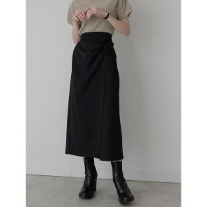 スカート レディース ノットデザインラップスカート/ブラック｜ZOZOTOWN Yahoo!店