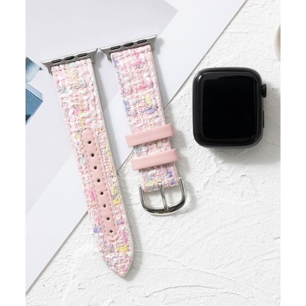 腕時計 本革レザーマルチカラーツイード柄 Apple Watch Band スマートウォッチバンド「...