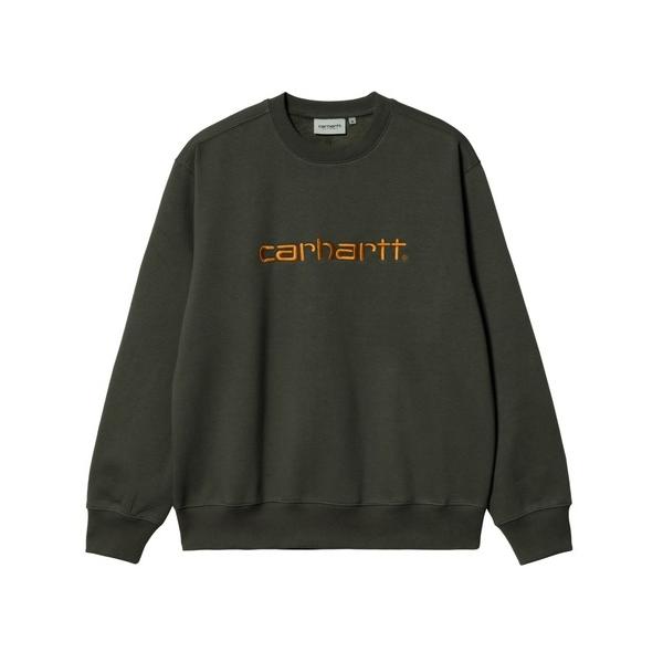 「Carhartt」 スウェットカットソー M ダークオリーブ メンズ