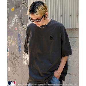 tシャツ Tシャツ メンズ MLB/エムエルビー MLB 別注 ワンポイント刺繍ピグメントTシャツ/刺繍(限定展開)