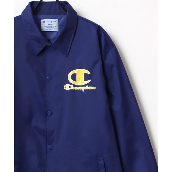 「Champion」 コーチジャケット L ネイビー メンズ