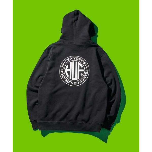 「HUF」 プルオーバーパーカー X-LARGE ブラック メンズ