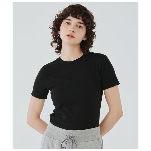 tシャツ ポワンココットクルーネック半袖Ｔシャツ レディース