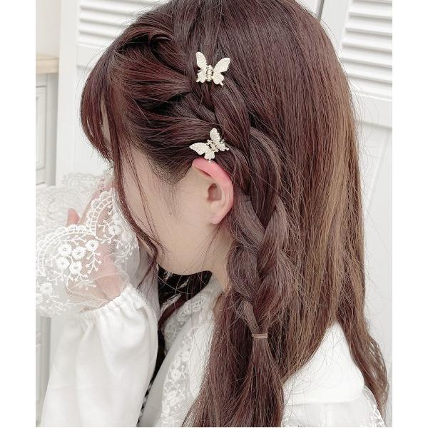 ヘアクリップ レディース 「apres jour×ARIAZ」蝶モチーフヘアクリップ2SET