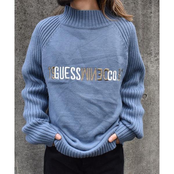セーター ニット 「ヴィンテージ古着」90's GUESS JEANS モックネック アクリルニット...