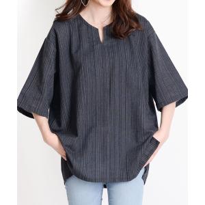 レディース tシャツ Tシャツ 「MARAI」五分袖 キーネックTシャツ エスニックシャツ チェニック｜zozo