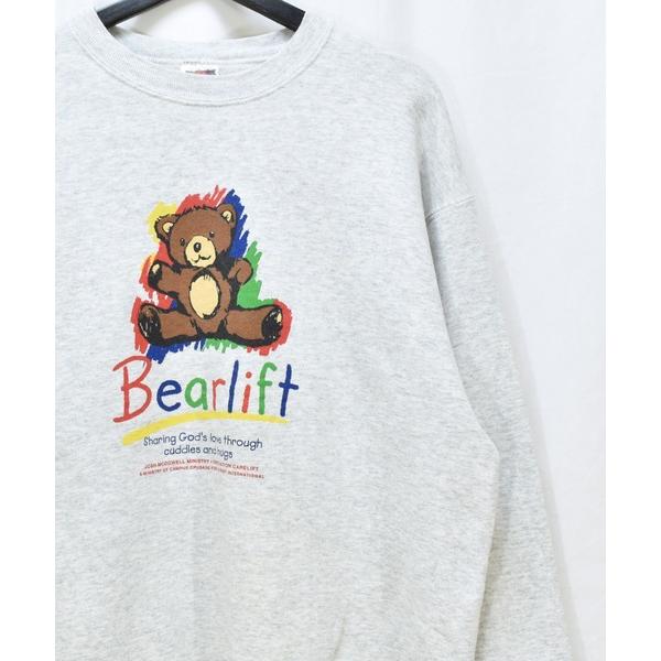 トレーナー スウェット 「ヴィンテージ古着」90-00's Bearlift くま プリント クルー...