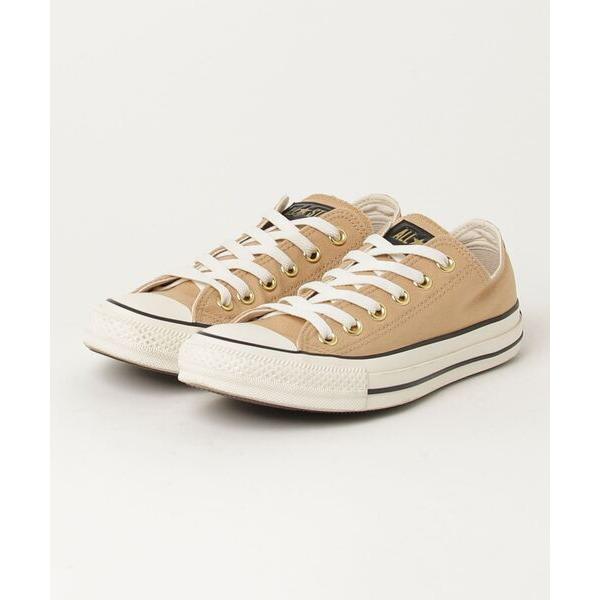 「CONVERSE」 ローカットスニーカー 24cm ベージュ レディース