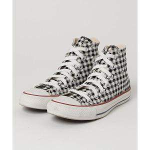 「CONVERSE」 チェック柄ハイカットスニーカー 23cm ブラック レディース｜zozo