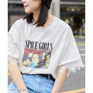 tシャツ Tシャツ レディース PUBLUX/パブリュクス ”SPICE GIRLS”レース付Tシャツ　限定展開