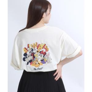 tシャツ Tシャツ レディース Disney（ディズニー）キャラクター刺繍・ハートサガラワッペンTシャツ レディース メンズ/ミッキーマウス/ミッキー