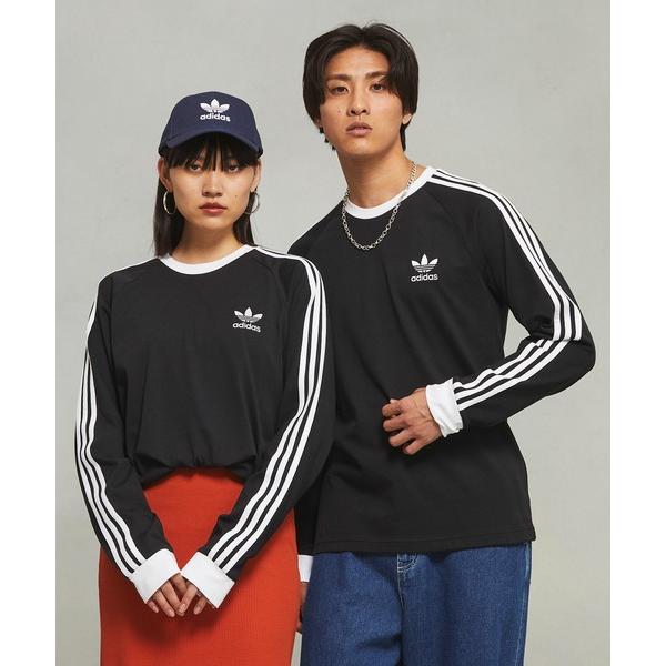 メンズ 「adidas」 長袖Tシャツ - ブラック