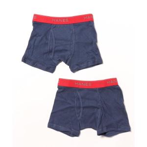 ボクサーパンツ キッズ 「HANES/ヘインズ」KIDS 2枚組ボクサーパンツ　HB6EZ702｜zozo