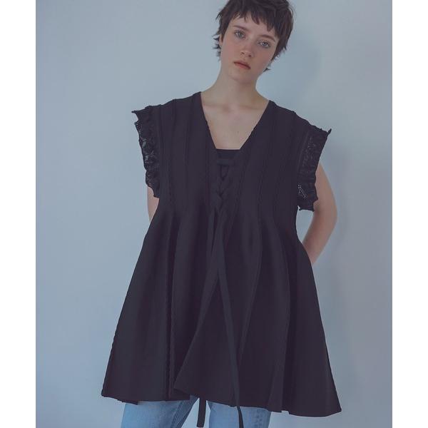 ニット セーター ODAKHA / nana flare gilet(フレアジレ) レディース