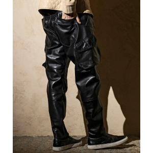 パンツ カーゴパンツ mp12207- F-V Leather Neo Tapered Cargo Pants カーゴパンツ｜zozo
