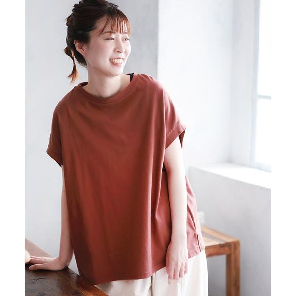 tシャツ ギリギリセーフな袖のカットソー レディース