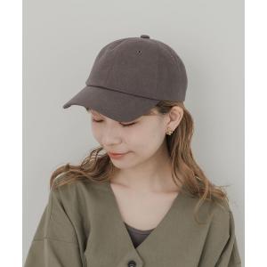 キャップ 帽子 シンプルリネンキャップ レディース