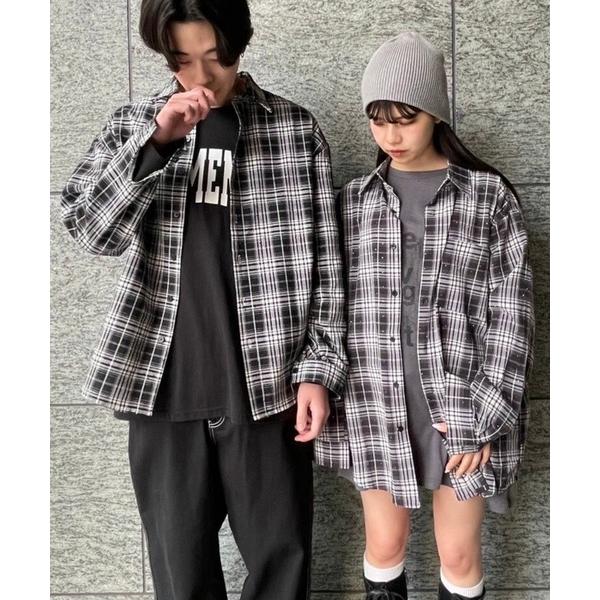 ブラウス シャツ ビジューチェックシャツ レディース メンズ