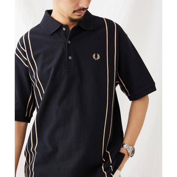 「FRED PERRY」 半袖ポロシャツ LARGE ブラック メンズ