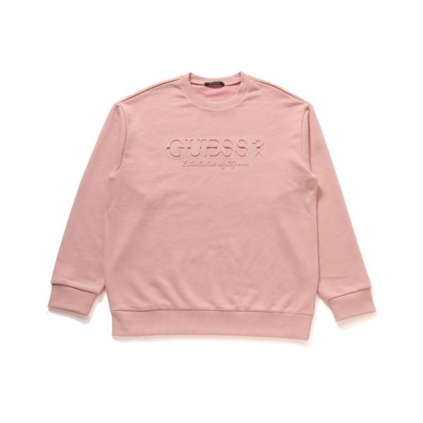 「Guess」 スウェットカットソー SMALL ピンク メンズ
