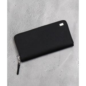 財布 「DUNHILL/ダンヒル」本革 プレーン ラウンドジップ ロングウォレット メンズ