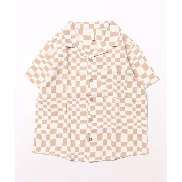 ベビー キッズ Rylee＋Cru”LAPEL COLLAR SHIRT || SAND CHECK