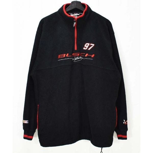 「ヴィンテージ古着」Y2K HAZE/ヘイズ KURT BUSCH レーシング刺繍 ハーフジップ フ...
