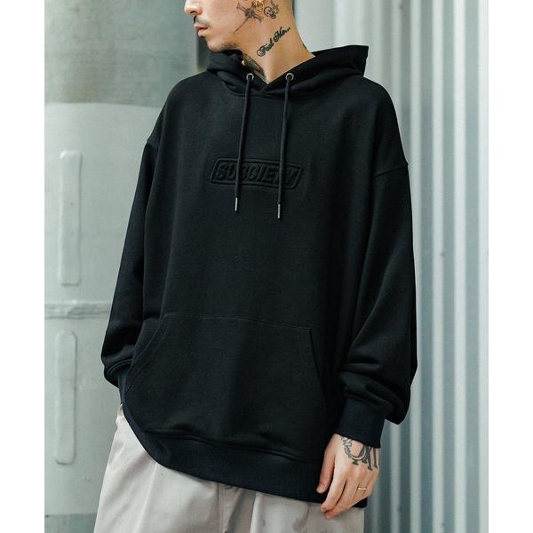 「Subciety」 プルオーバーパーカー LARGE ブラック メンズ