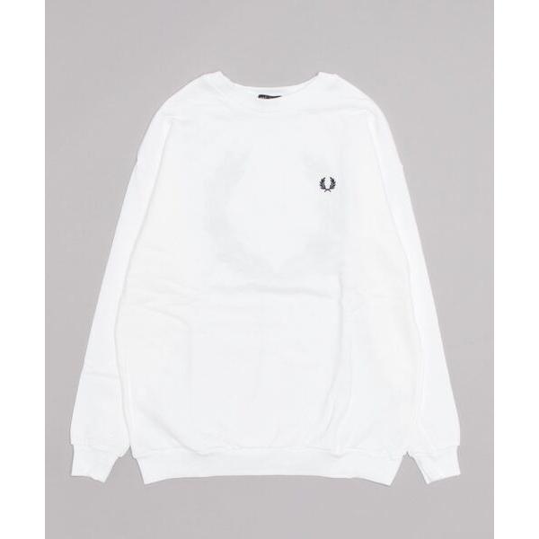 「FRED PERRY」 スウェットカットソー M ホワイト メンズ