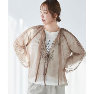 ブラウス シャツ チュール刺繍ブラウス レディースの商品画像