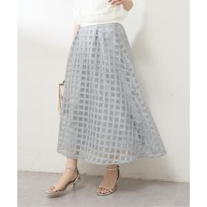 スカート 「WEB限定」オーガンジージアーチェックスカート レディース
