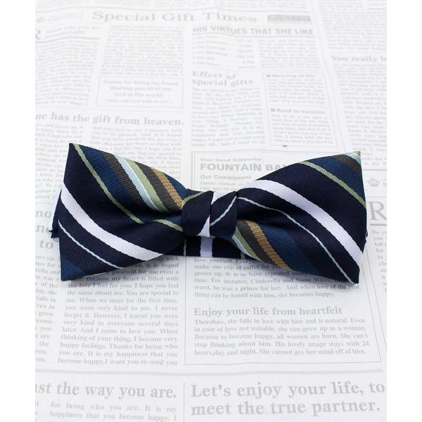 蝶ネクタイ 日本製 ストライプ 蝶ネクタイ ボウタイ