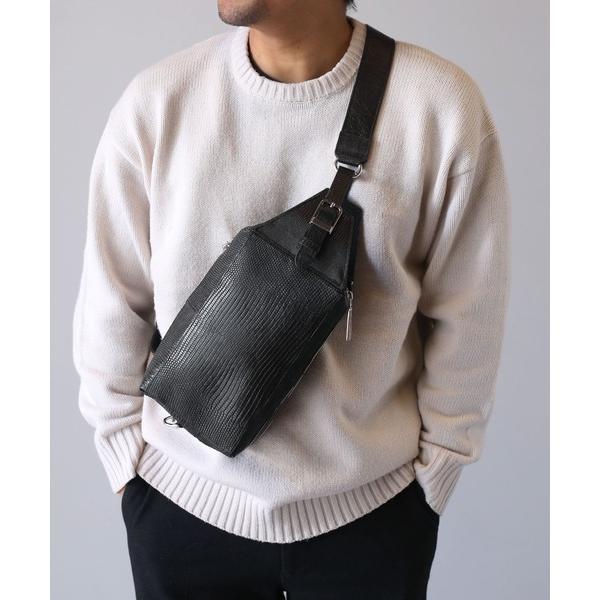 クラッチバッグ 日本製リザードレザーボディバッグ メンズ レディース