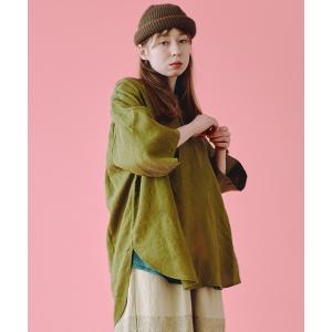 シャツ 半袖 Universal Style Wear パッカーリング ハーフジップ コットンリネン シャツ メンズ レディース