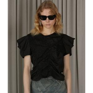 シャツ ブラウス レディース 「24SUMMER PRE ORDER」シャーリングストライプシャツ / Shirring Stripe Shirt
