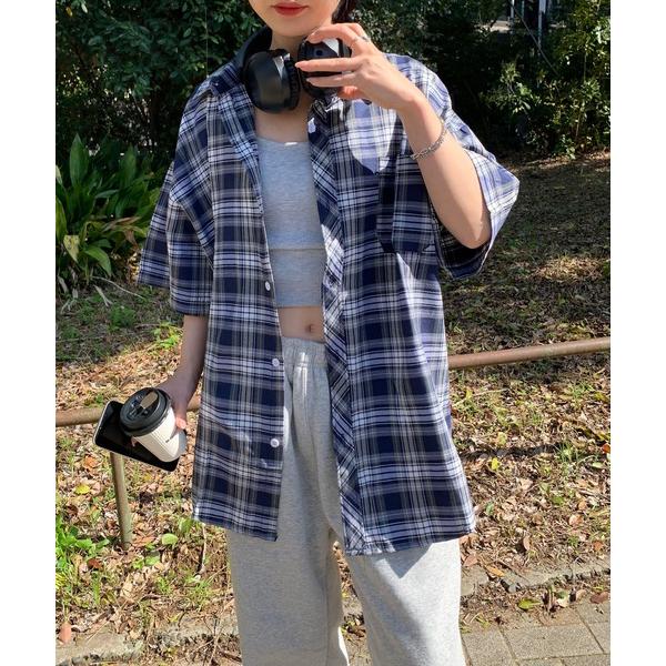 シャツ ビッグシルエット チェックシャツ メンズ レディース