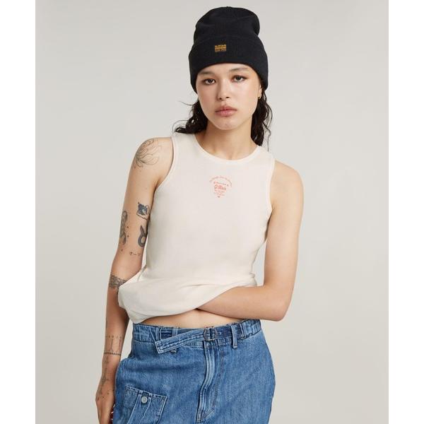 タンクトップ ノースリーブ RACERBACK RIBBED SLIM TANK TOP/リブスリム...