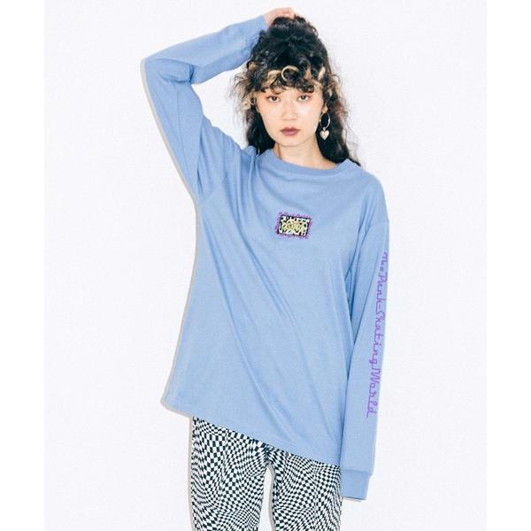 「X-girl」 長袖カットソー LARGE ブルー レディース