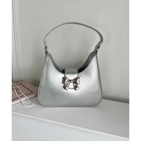 ショルダーバッグ バッグ 2WAYリボンメタルチャームバッグ レディース