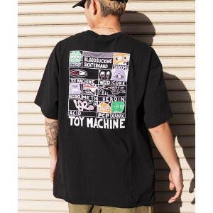 メンズ tシャツ Tシャツ 「ムラサキスポーツ限定」TOY MACHINE/トイマシーン 半袖Tシャツ バックプリント MTMSEST2｜zozo