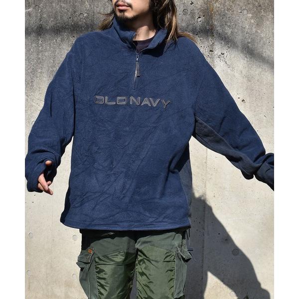 「ヴィンテージ古着」Y2K OLD NAVY / オールドネイビー ロゴ刺繍 ハーフジップ フリース...