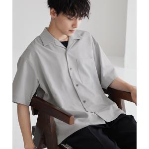 シャツ 「入荷禁止」テックリネンオーバーサイズオープンカラー半袖シャツ「セットアップ対応」 メンズ レディース